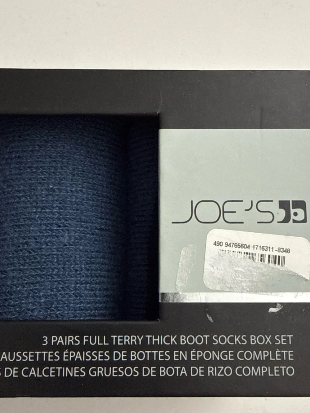 NIB Joe’s Jeans 3-Pack Crew boot Socks - Blue Mix One Size